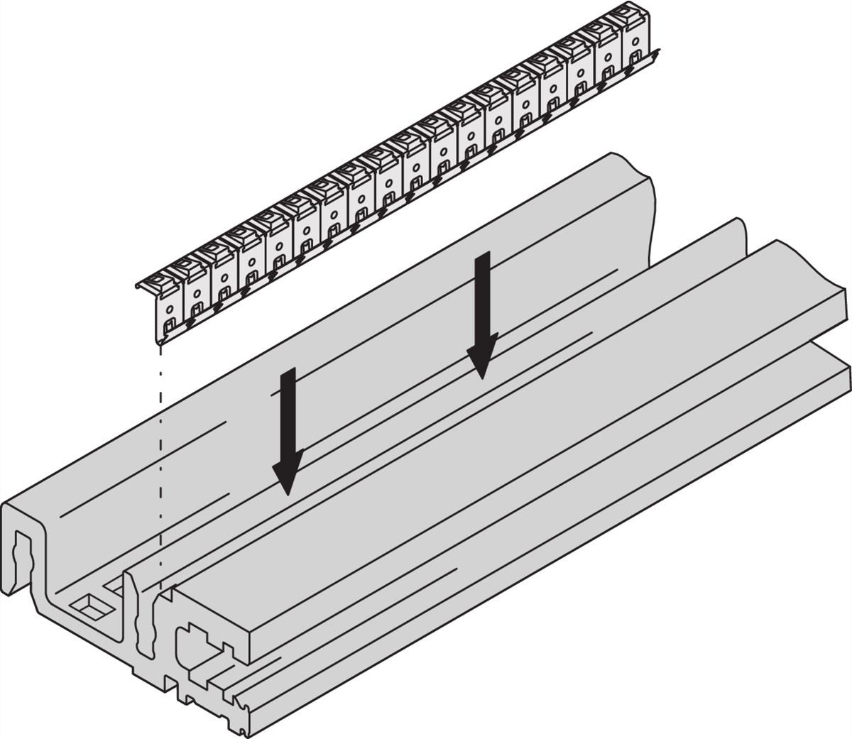 SCHROFF EMV-Dichtung (Stahl, rostfrei) zwischen Abdeckblech und Modulschiene - KONT.STR MS-ADBL 84TE 10STK (24560245) von SCHROFF