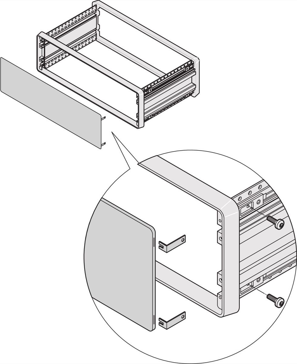 SCHROFF Frontplatte / Rückwand mit unsichtbarer Befestigung - FRONTPLAT. 3HE 84TE COMP.PRO (24575175) von SCHROFF
