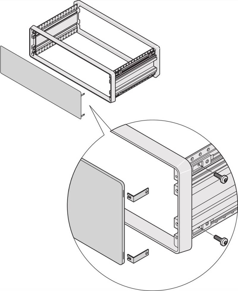 SCHROFF Frontplatte / Rückwand mit unsichtbarer Befestigung - FRONTPLAT. 3HE 84TE COMP.PRO (24575175) von SCHROFF