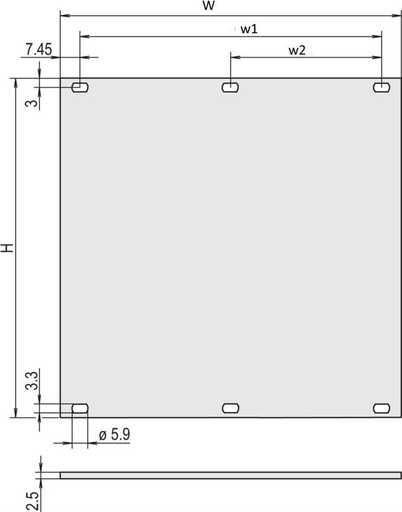 SCHROFF Frontplatten ungeschirmt - TEILFRONTPL.2HE 84TE VORELOX (30818271) von SCHROFF