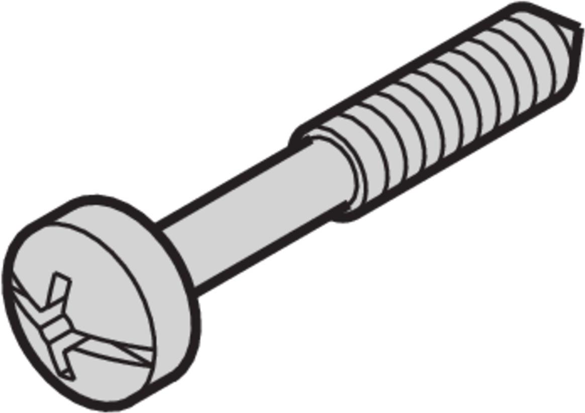 SCHROFF Halsschraube mit Kreuzschlitz/Schlitz - HALSSCHR.M.KR.M2,5 SCH. 100S (21100749) von SCHROFF