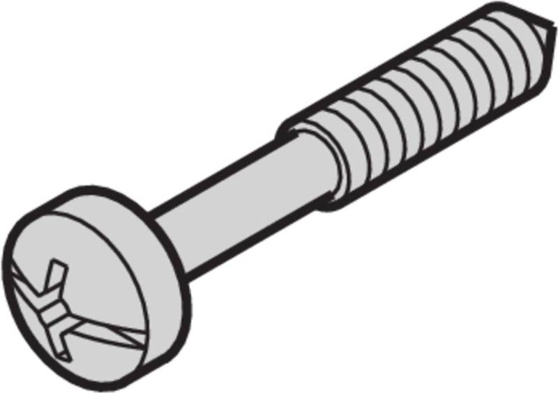 SCHROFF Halsschraube mit Kreuzschlitz/Schlitz - HALSSCHR.M.KR.M2,5 SCH. 100S (21100749) von SCHROFF