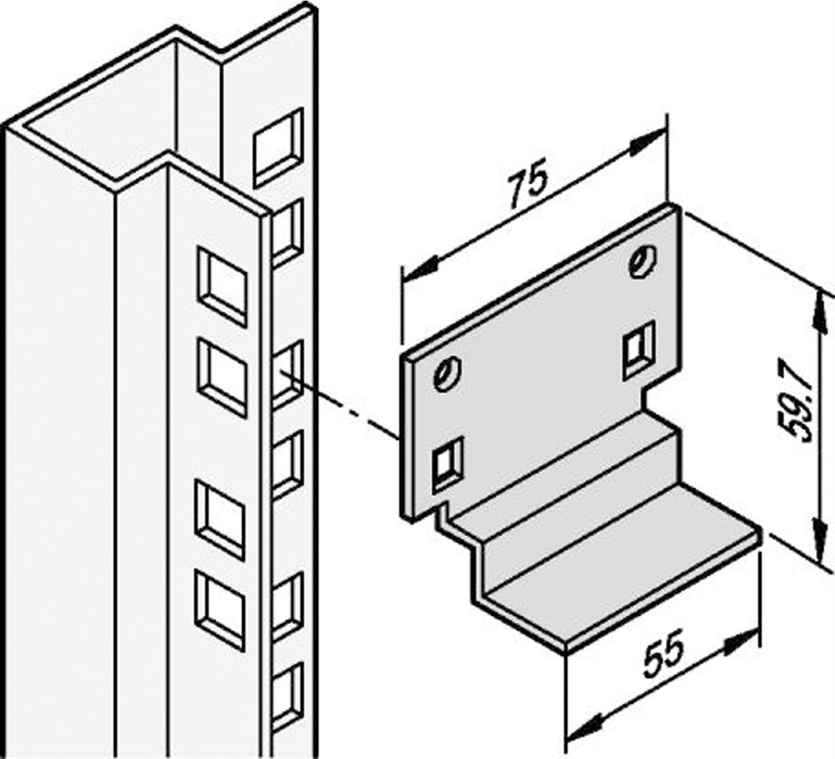 SCHROFF Kurzgleitschiene - KURZGLEITSCHIENEN-SET (2STK) (20118592) von SCHROFF