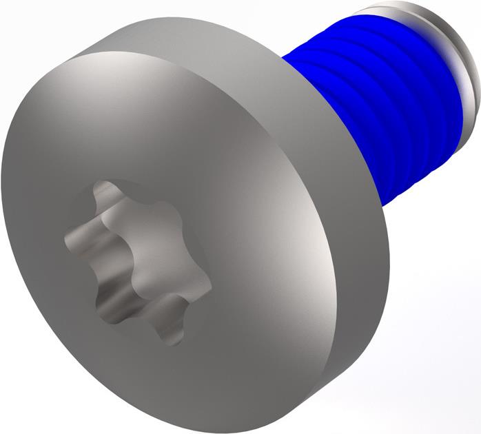 SCHROFF LIKOSCHR.TORX M4X 8 (100ST), Flachkopfschraube mit Gewindesicherung (24566104) von SCHROFF