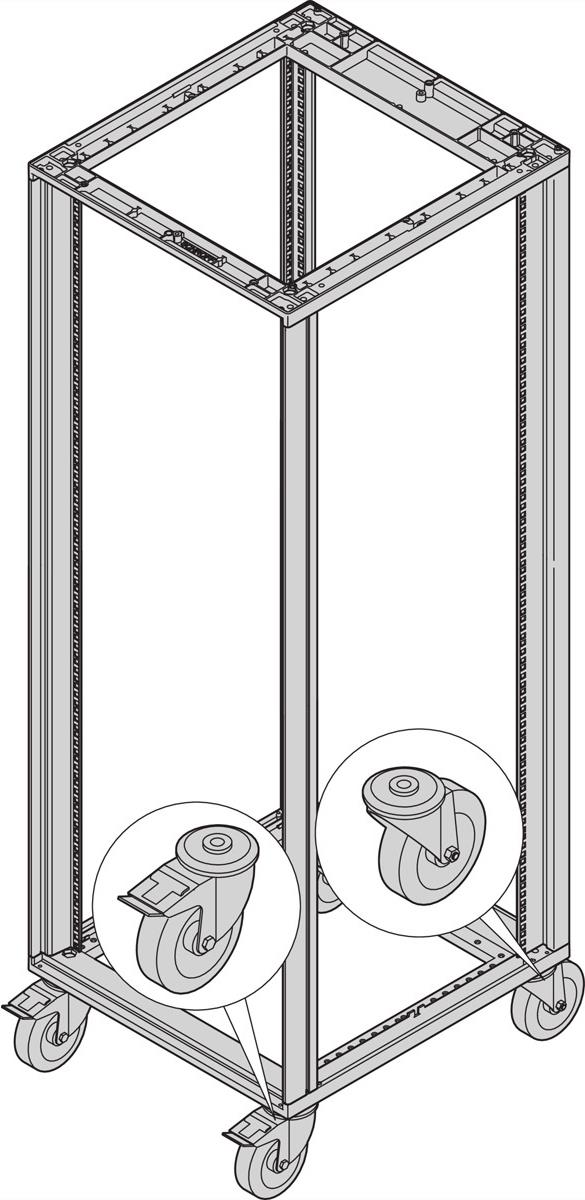 SCHROFF Lenkrollen - LENKROLLEN SET 400KG 125D 4X (27230069) von SCHROFF
