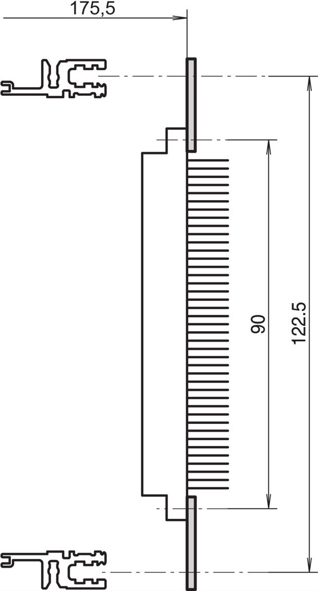 SCHROFF Lochschiene für Steckverbinder nach EN 60603-2 (DIN 41612) - LOCHSCH.42HP F DIN41612 4ST (20822050) von SCHROFF