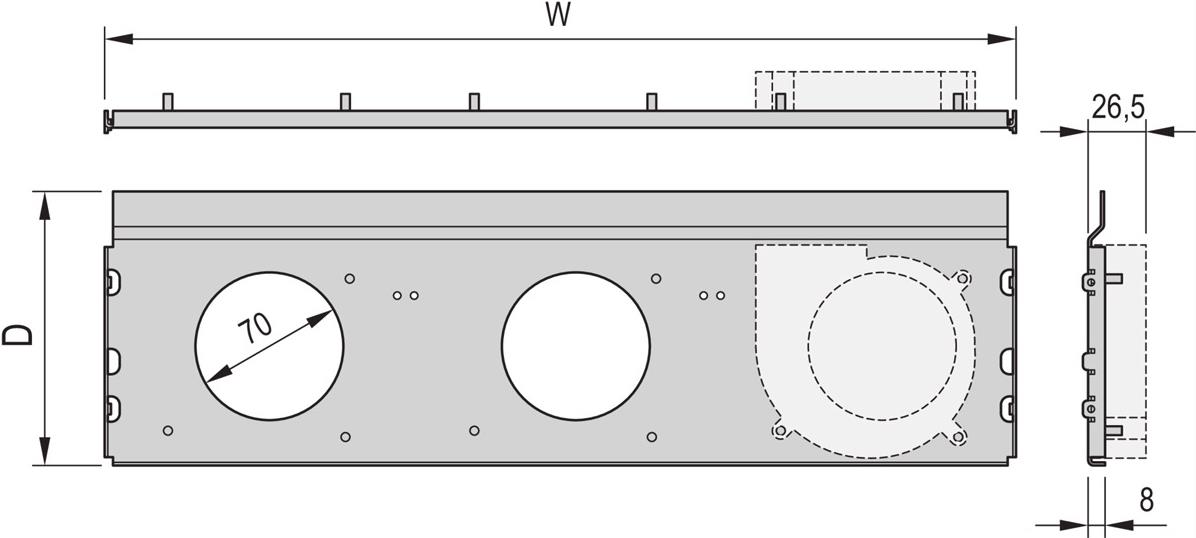 SCHROFF Radiallüftereinheit für ratiopacPRO air - LUEFTERWANNE 42TE 160T KPL. (24572405) von SCHROFF