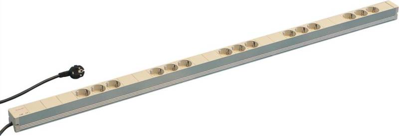 SCHROFF Steckdosenleiste (Rack - einbaufähig) - Wechselstrom 230 V - Ausgangsanschlüsse: 15 - 1U - 48.3 cm (19) (60110204) von SCHROFF