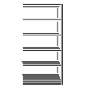 SCHULTE Anbau-Schwerlastregal 194007-V silber 80,0 x 30,0 x 150,0 cm von SCHULTE