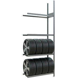 SCHULTE Anbau-Schwerlastregal 20988 silber 105,0 x 40,0 x 275,0 cm von SCHULTE