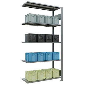 SCHULTE Anbau-Schwerlastregal MULTIplus 150 12745-LR silber 100,0 x 40,0 x 200,0 cm SCHULTE Anbau-Schwerlastregal MULTIplus 150 12745-LR silber 100,0 x 40,0 x 200,0 cm von SCHULTE