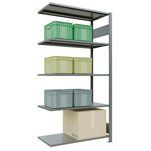 SCHULTE Anbau-Schwerlastregal MULTIplus 150 12755-LR silber 100,0 x 50,0 x 200,0 cm von SCHULTE