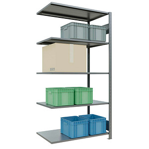 SCHULTE Anbau-Schwerlastregal MULTIplus 150 12765-LR silber 100,0 x 60,0 x 200,0 cm von SCHULTE