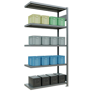 SCHULTE Anbau-Schwerlastregal MULTIplus 250 12945-LR silber 100,0 x 40,0 x 200,0 cm SCHULTE Anbau-Schwerlastregal MULTIplus 250 12945-LR silber 100,0 x 40,0 x 200,0 cm von SCHULTE