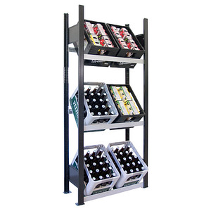 SCHULTE Getränkekistenregal 37001-S schwarz, silber 75,0 x 30,0 x 180,0 cm SCHULTE Getränkekistenregal 37001-S schwarz, silber 75,0 x 30,0 x 180,0 cm von SCHULTE