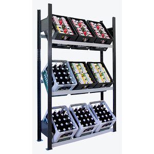 SCHULTE Getränkekistenregal 37006-S schwarz, silber 100,0 x 30,0 x 180,0 cm SCHULTE Getränkekistenregal 37006-S schwarz, silber 100,0 x 30,0 x 180,0 cm von SCHULTE