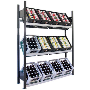 SCHULTE Getränkekistenregal 37008-S schwarz, silber 130,0 x 30,0 x 180,0 cm SCHULTE Getränkekistenregal 37008-S schwarz, silber 130,0 x 30,0 x 180,0 cm von SCHULTE