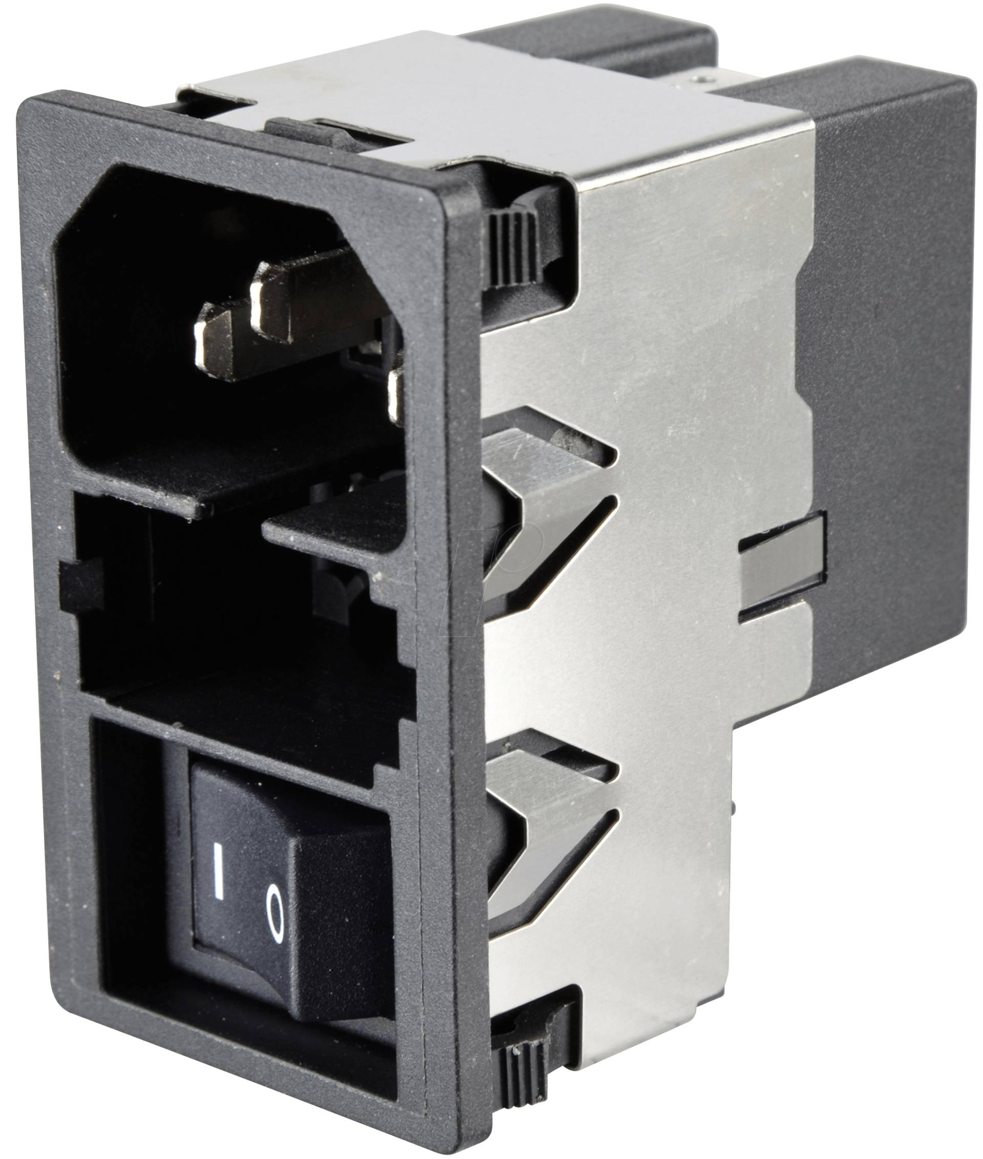 KMF 1.1121 - Kaltgerätestecker mit Netzteilfilter, 2 A, Snap-In KMF 1.1121 - Kaltgerätestecker mit Netzteilfilter, 2 A, Snap-In von SCHURTER