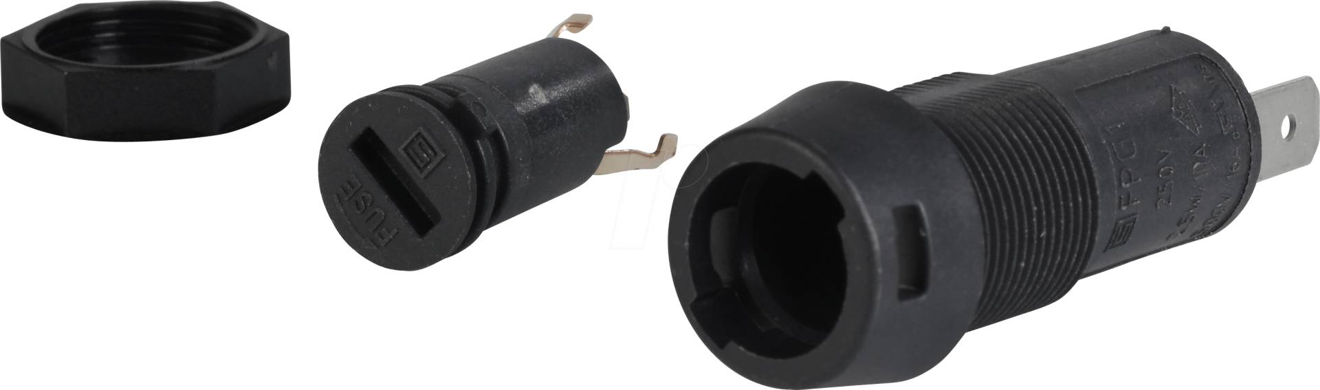 SCH 31010210 - Sicherungshalter für 5 x 20 mm, 250 V, 10 A, schwarz von SCHURTER