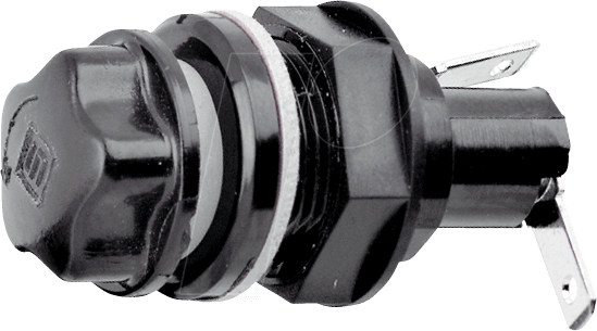 SCH 311071 - Sicherungshalter für 5 x 20 mm, 250 V, 6,3 A, schwarz von SCHURTER