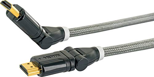 AINSTEIN High-Speed HDMI Kabel mit Ethernet 1,0m, schwenkbar, 360° HDMI Stecker > 360° HDMI Stecker von SCHWAIGER