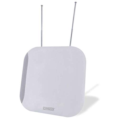 SCHWAIGER 011 ZA100 Aktive DVB-T/T2 Flachantenne Innenbereich Verstaerkung: 36 dB Weiß, ZA100 011 SCHWAIGER 011 ZA100 Aktive DVB-T/T2 Flachantenne Innenbereich Verstaerkung: 36 dB Weiß, ZA100 011 von SCHWAIGER