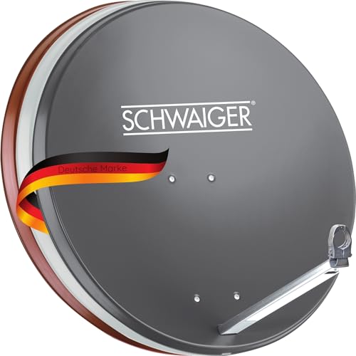 SCHWAIGER Satellitenschüssel 75 cm Aluminium rostfrei Alu SAT Schüssel Spiegel Offset Antenne mit LNB-Tragarm Kabelführung Masthalterung wetterfest langlebig TV Fernsehen HD Astra Hotbird Eutelsat SCHWAIGER Satellitenschüssel 75 cm Aluminium rostfrei Alu SAT Schüssel Spiegel Offset Antenne mit LNB-Tragarm Kabelführung Masthalterung wetterfest langlebig TV Fernsehen HD Astra Hotbird Eutelsat von SCHWAIGER