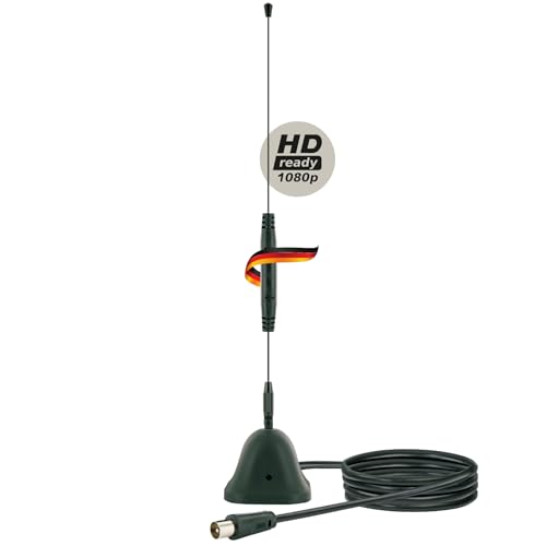 SCHWAIGER 20303 DVB-T2 Zimmerantenne passiv digital Empfänger Verstärker Antenne Indoor HD Empfang LTE Filter Fernseher Radio Empfang UKW DAB+ HDTV Digitales Fernsehen Stabantenne von SCHWAIGER