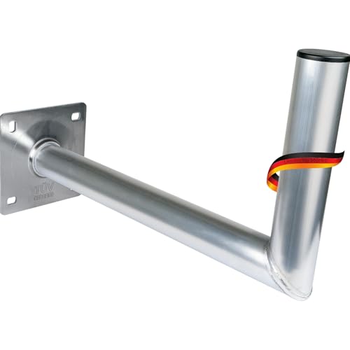 SCHWAIGER SAT Halterung Wand 45cm Satelliten Wandhalterung Satellitenschüssel Halter Aluminium TÜV geprüft 90° Winkel Rostfrei Antennenhalterung Antenne von SCHWAIGER