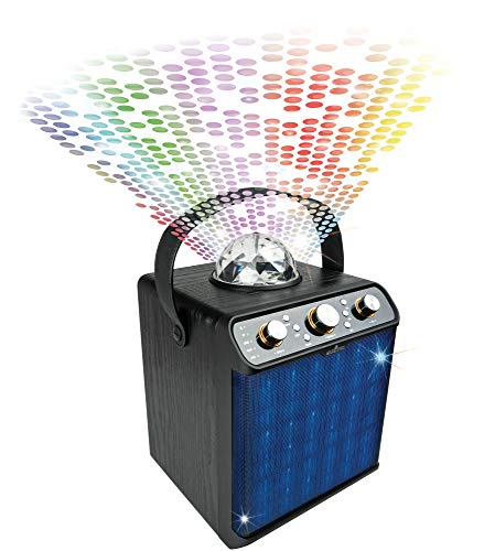 SCHWAIGER 661675 Tragbarer Party-Lautsprecher Party Box Discokugel Discolicht Karaoke Stereo Soundanlage 30W Bluetooth bis 12h Wiedergabedauer Akkubetrieben von SCHWAIGER
