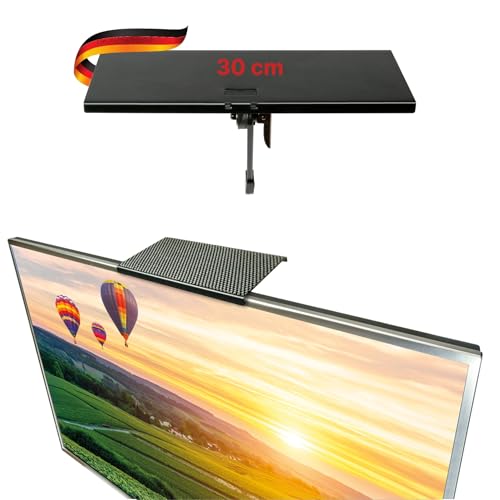 SCHWAIGER 661798 TV-Regal Monitorständer Bildschirmregal Multimedia-Ablage TV-Topper Halterung Fernseher Lautsprecher-Halter Recieverhalterung 12 Zoll von SCHWAIGER