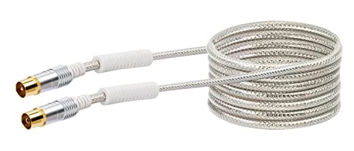 SCHWAIGER 7,5m Kabel Koaxial (IEC, IEC, 7,5 m, männlich/weiblich, transparent, 75 Ohm) kvkhd75s531 von SCHWAIGER