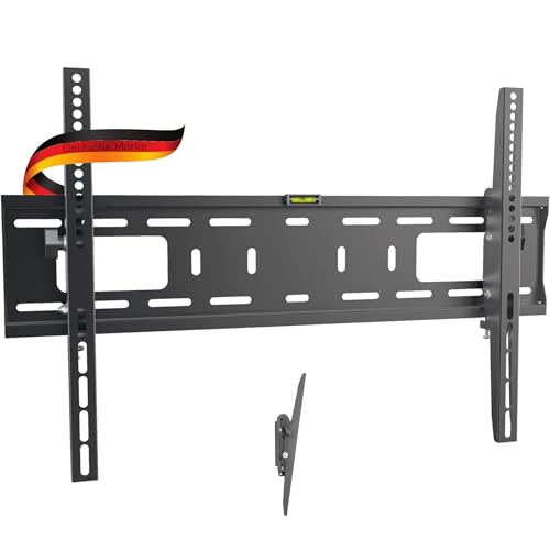 SCHWAIGER 9376 TV-Wandhalterung 37-70 Zoll Fernseherhalterung Mounting TV-Aufhängung max. 50kg max. VESA-Norm 200x200 neigbar schwarz inkl. Montagezubehör und integrierter Wasserwaage von SCHWAIGER