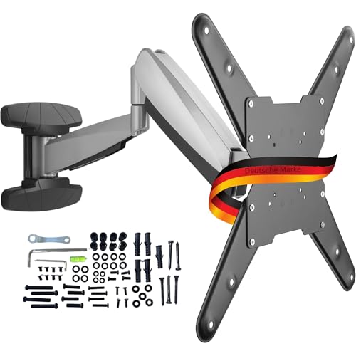 SCHWAIGER 9444 TV-Wandhalterung 23-55 Zoll Fernseherhalterung Mounting TV-Aufhängung neigbar, schwenkbar max. 30kg max. VESA-Norm 400x400 schwarz inkl. Montagezubehör von SCHWAIGER