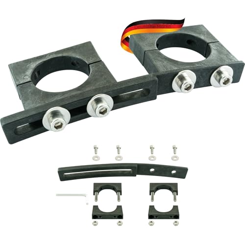 SCHWAIGER 9475 LNB 2fach Halterung Doppelhalterung Doppel-LNB-Halter Multifeedhalterung für Satellitenschüsseln 40mm Kunststoff schwarz inkl. Montagematerial von SCHWAIGER