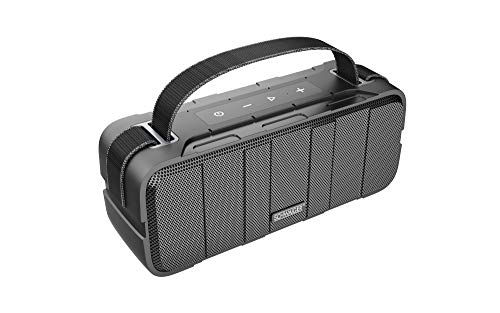 SCHWAIGER BS220 Bluetooth Lautsprecher Outdoor 30W Musikbox TWS tragbar stahlwasserfest robust IPX5 2000mAh Akku für Draußen unterwegs tragbar von SCHWAIGER