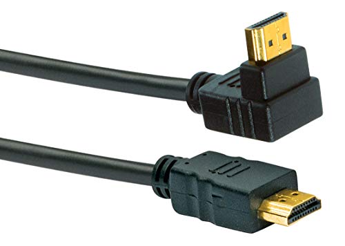 SCHWAIGER Digital HDMI Anschlusskabel (Stecker 90°/HDMI Stecker) 1,3 m schwarz HDMIW13043 von SCHWAIGER