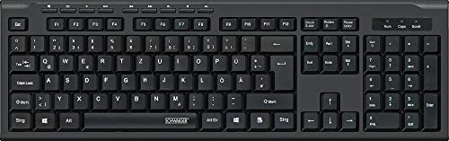 SCHWAIGER KB1000 Tastatur QWERTZ Business deutsches Layout USB Keyboard Computer PC Laptop Office Arbeit kabelgebunden aufstellbar 1,5m schwarz von SCHWAIGER