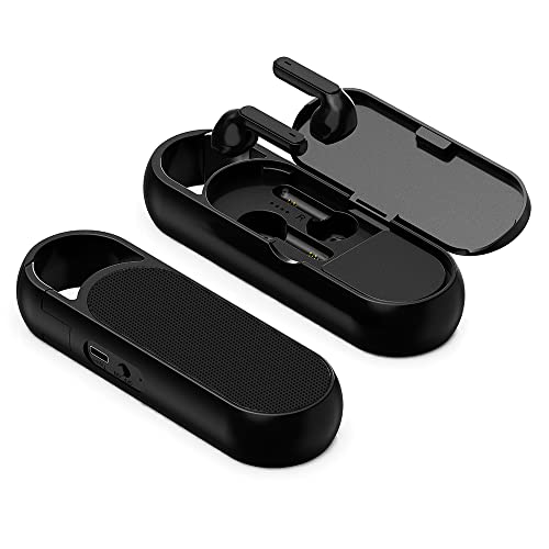 SCHWAIGER KH21BTS 513 True Wireless Kopfhörer inkl. Ladecase mit integriertem Lautsprecher Bluetooth In-Ear-Hörer Laufzeit 2,5 h von SCHWAIGER