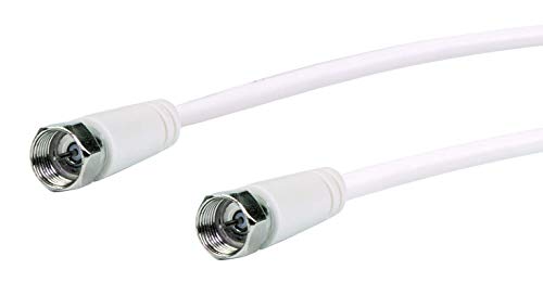 SCHWAIGER -KVC50 532- SAT-Anschlusskabel 75 dB/ 5 m/F-Stecker > F-Stecker/ 2-Fach Schirmung/ 75 Ohm/digital, HDTV, DVB-S/S2/ weiß von SCHWAIGER