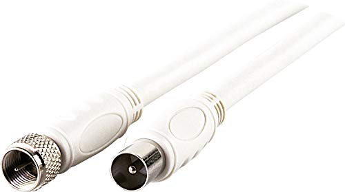 SCHWAIGER -KVCKHQ183 532-SAT-Antennen-Adapterkabel/ 3 m Anschlusskabel/konfektioniert/ 90 dB/ 2-Fach geschirmt/F-Stecker > IEC Stecker/weiß von SCHWAIGER