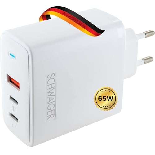 SCHWAIGER LADC2165 Schnell-Ladeadapter 65W USB-C & USB-A Ladegerät Netzteil mit Eurostecker Status LED kompatibel mit iPhone, Samsung, MacBook, Laptop, Tablet & Smartphone SCHWAIGER LADC2165 Schnell-Ladeadapter 65W USB-C & USB-A Ladegerät Netzteil mit Eurostecker Status LED kompatibel mit iPhone, Samsung, MacBook, Laptop, Tablet & Smartphone von SCHWAIGER