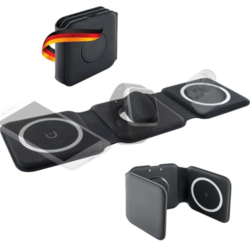 SCHWAIGER LISM0031 Ladestation Ladegerät Ladeplatte QI Wireless Multicharge Magsafe Faltbar Klappbar Reiseladegerät Ladeadapter Smartphone iPhone Smartwatch AppleWatch Kopfhörer Airpods SCHWAIGER LISM0031 Ladestation Ladegerät Ladeplatte QI Wireless Multicharge Magsafe Faltbar Klappbar Reiseladegerät Ladeadapter Smartphone iPhone Smartwatch AppleWatch Kopfhörer Airpods von SCHWAIGER