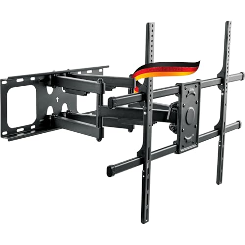 SCHWAIGER LWHD9075 513 TV-Wandhalterung 50-90 Zoll Fernseherhalterung Mounting TV-Aufhängung neigbar schwenkbar max. 75kg max. VESA-Norm 800x600 schwarz inkl. Montagezubehör von SCHWAIGER