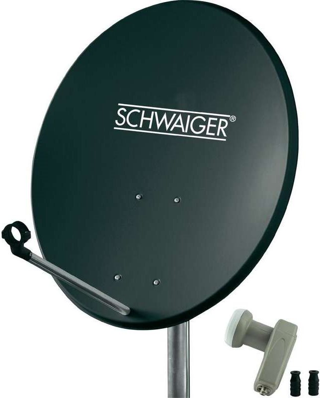 SCHWAIGER SAT Anlage 60 cm 2 Teilnehmer Twin-LNB Anthrazit SCHWAIGER SAT Anlage 60 cm 2 Teilnehmer Twin-LNB Anthrazit von SCHWAIGER