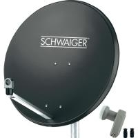 SCHWAIGER SAT Anlage 80 cm 2 Teilnehmer Twin-LNB Anthrazit SCHWAIGER SAT Anlage 80 cm 2 Teilnehmer Twin-LNB Anthrazit von SCHWAIGER