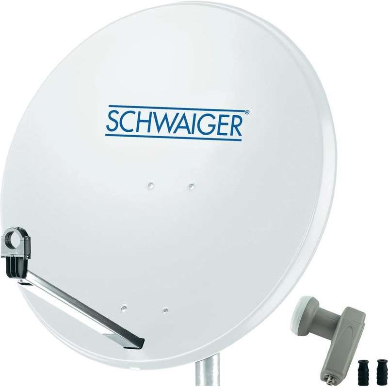 SCHWAIGER SAT Anlage 80 cm 2 Teilnehmer Twin-LNB Hellgrau SCHWAIGER SAT Anlage 80 cm 2 Teilnehmer Twin-LNB Hellgrau von SCHWAIGER