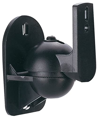 SCHWAIGER TVB100 011 Boxenhalter Lautsprecher-Halterung Boxenaufhängung Lautsprecher-Montage Audio Wandhalter neigbar schwenkbar max. 3,5kg schwarz von SCHWAIGER