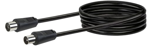 Schwaiger Antennen Anschlusskabel 75 dB, 3,0m, schwarz, IEC Stecker > IEC Buchse, 2-Fach Schirmung, 75 Ohm, digital, HDTV, DVB-C/DVB-T2 Schwaiger Antennen Anschlusskabel 75 dB, 3,0m, schwarz, IEC Stecker > IEC Buchse, 2-Fach Schirmung, 75 Ohm, digital, HDTV, DVB-C/DVB-T2 von SCHWAIGER