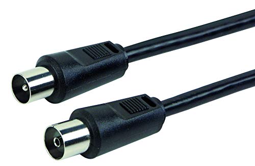 Schwaiger Antennen Anschlusskabel 75 dB, 5,0m, schwarz, IEC Stecker > IEC Buchse, 2-Fach Schirmung, 75 Ohm, digital, HDTV, DVB-C/DVB-T2 Schwaiger Antennen Anschlusskabel 75 dB, 5,0m, schwarz, IEC Stecker > IEC Buchse, 2-Fach Schirmung, 75 Ohm, digital, HDTV, DVB-C/DVB-T2 von SCHWAIGER
